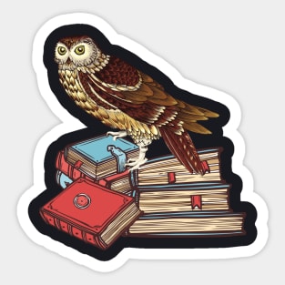 Books Owl Wisdom Reading Sticker